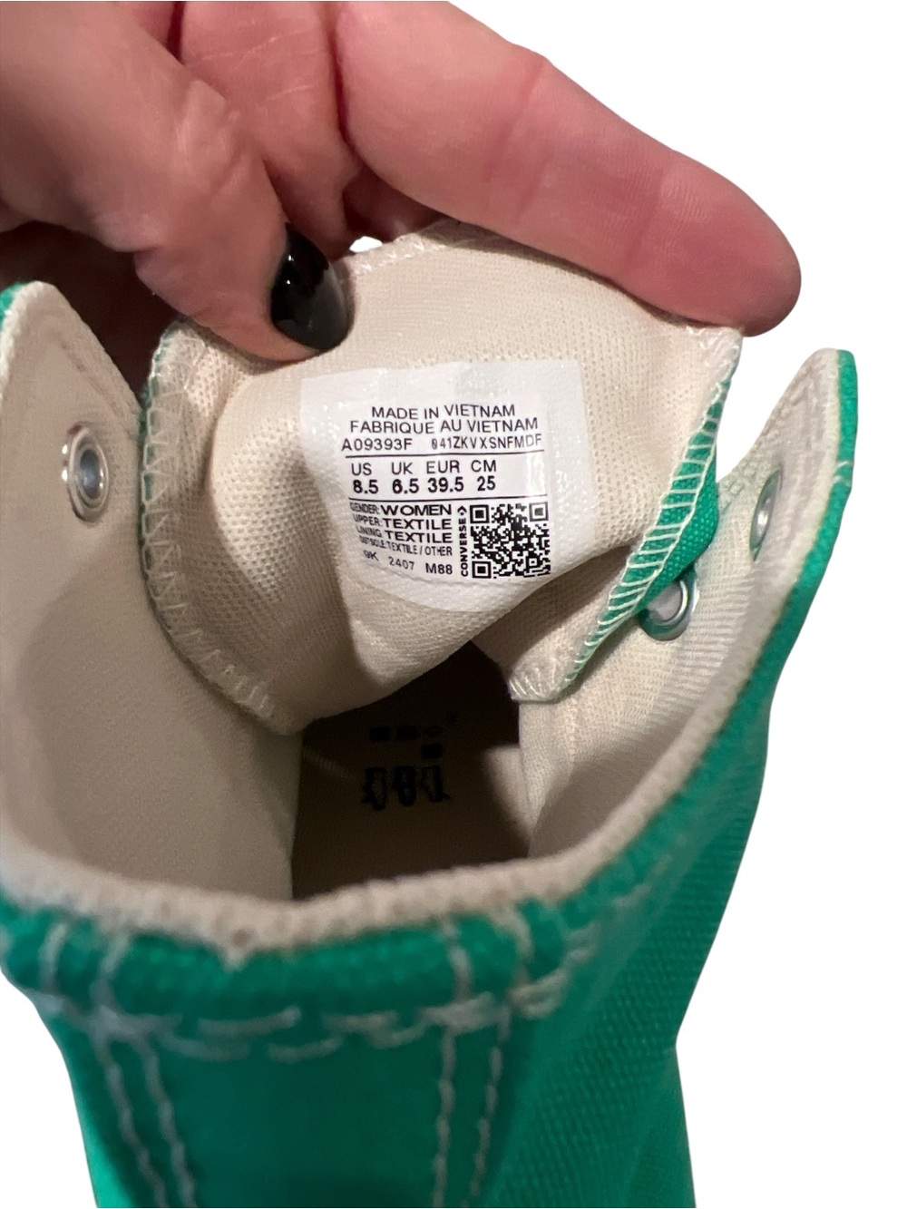 Converse Chuck Taylor Lift Platform High Top Green Kelly Green NWOT Women’s 8.5 - Picture 3 of 5